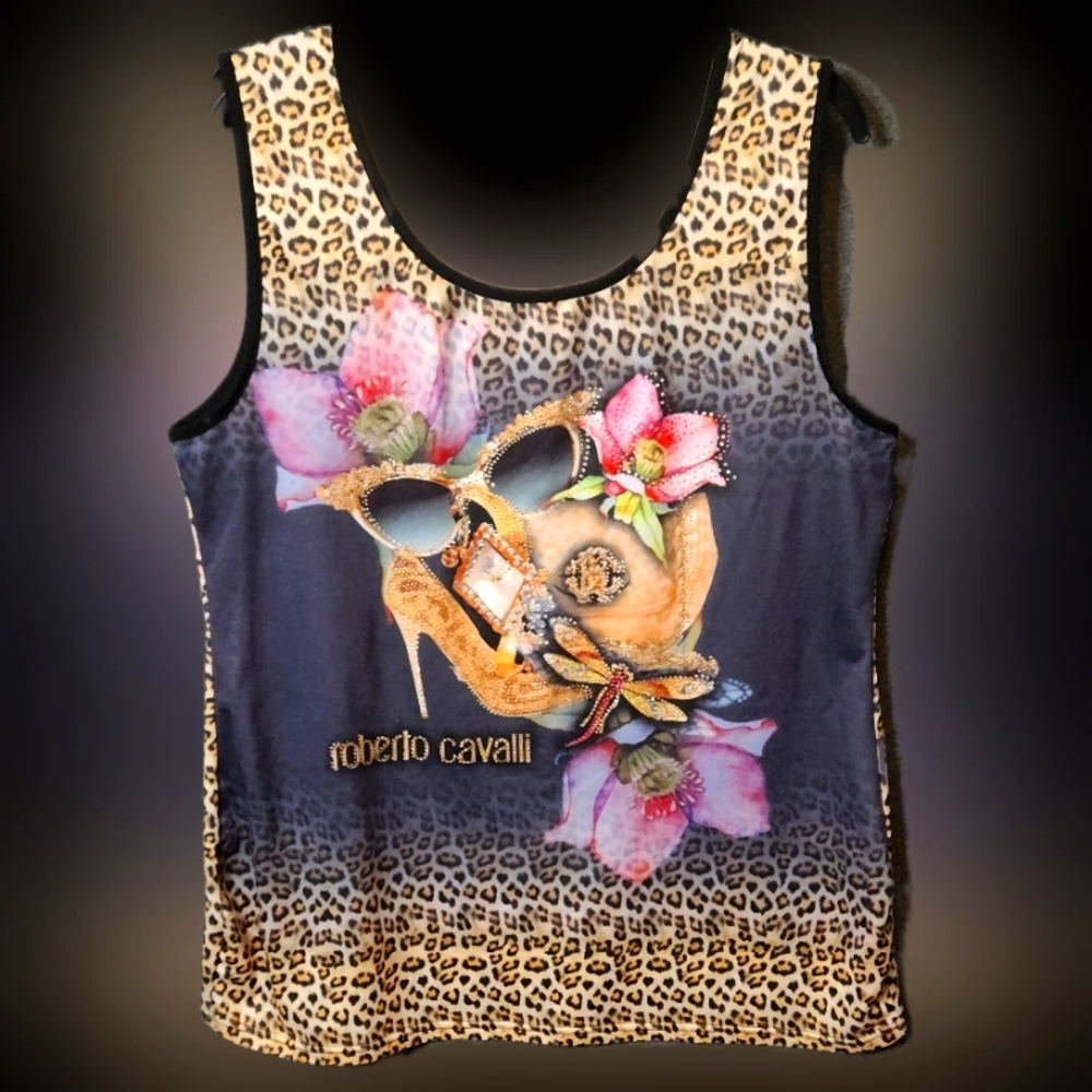 #C103 Women’s Lavena Leopard Print Sleeveless Crop Top